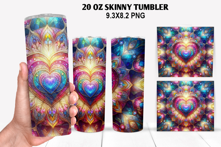 Valentine Skinny Tumbler 20oz Wrap Design, Valentine Tumbler