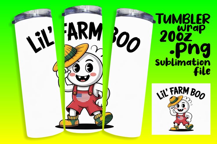 VIBRANT 20oz Tumbler Artwork , Funny Ghost