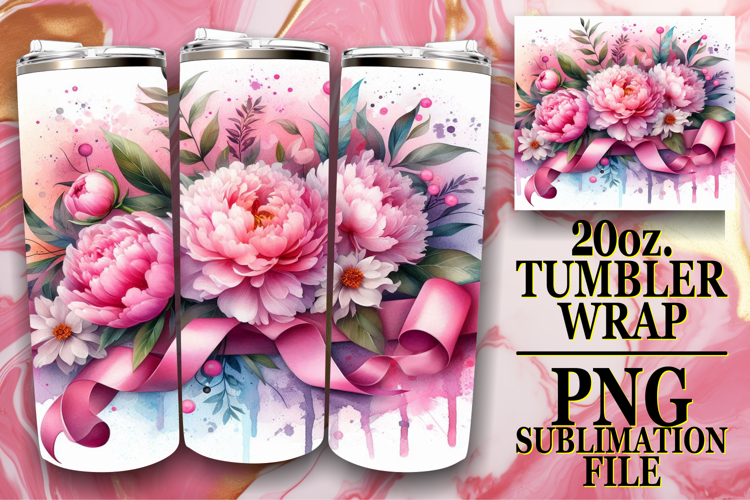 RADIANT SPIRITS 20oz TUMBLER WRAP, Flowers