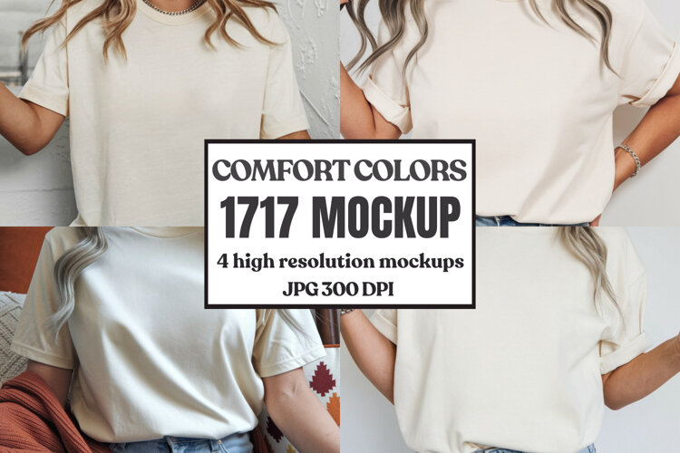 Comfort Colors 1717 T-Shirt mockup , CC 1717 example image 1
