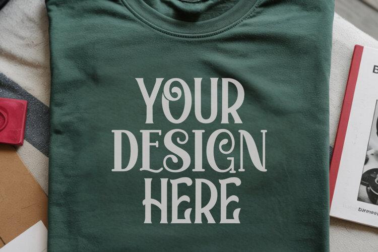 Moss Comfort Colors 1717 Christmas Mockup, CC 1717Comfort Co example image 1