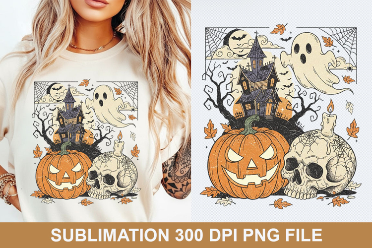 Pumpkin Sublimation - Halloween PNG Design