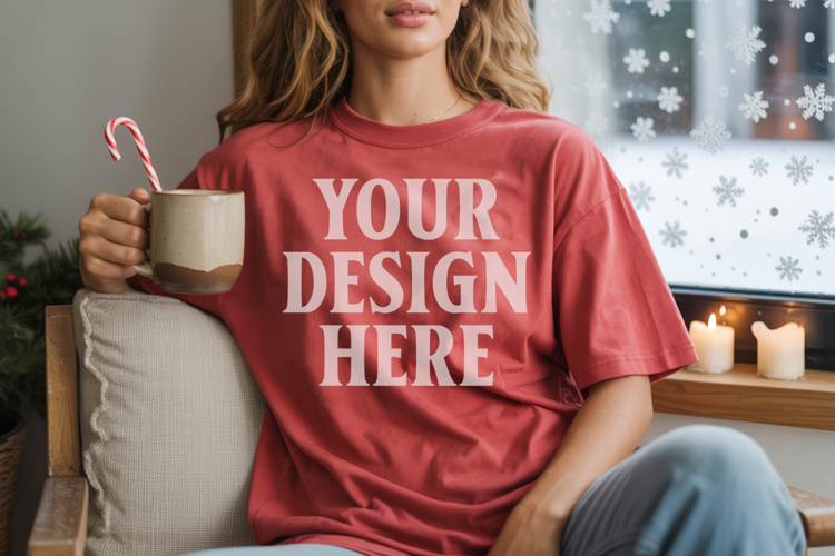 Chili Christmas Comfort Colors 1717 T-shirt Mockup
