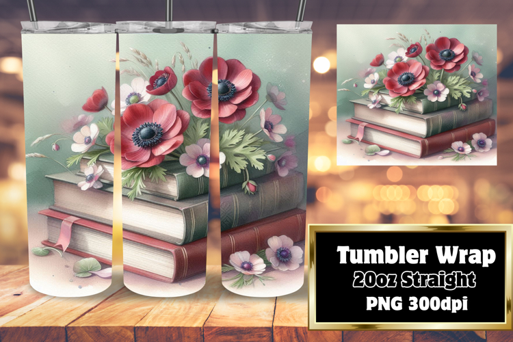 20oz Tumbler Wrap for Gift Giving , Books