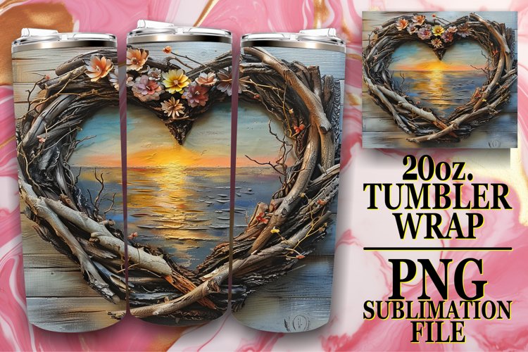 Natures Beauty: 20oz Heart Frame Sublimation