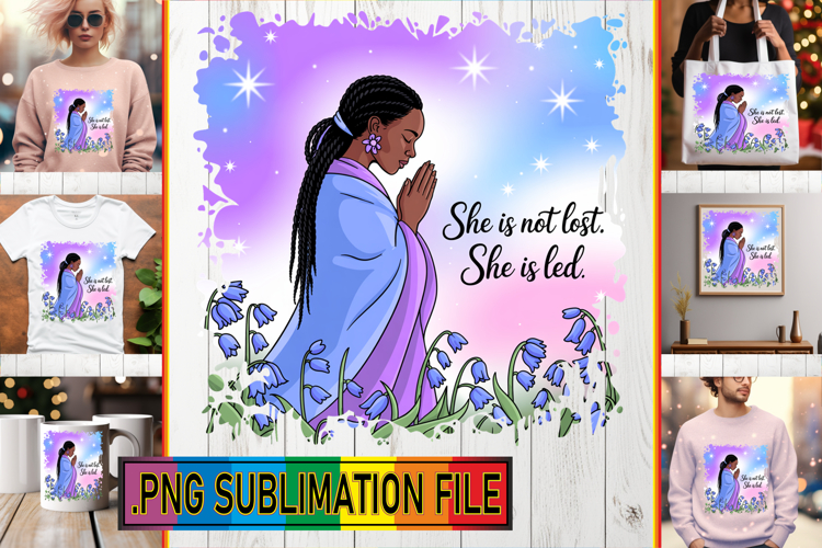 Joyful TOTE BAG Gift Magic PNG, Praying Woman