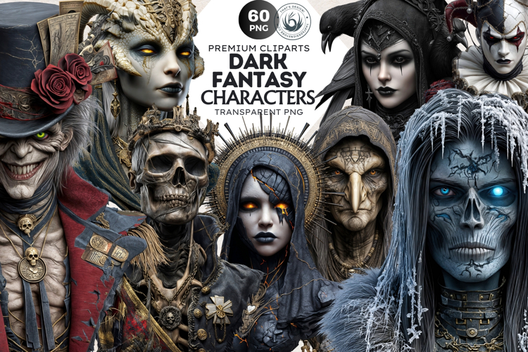 Dark Fantasy Characters Clipart Set