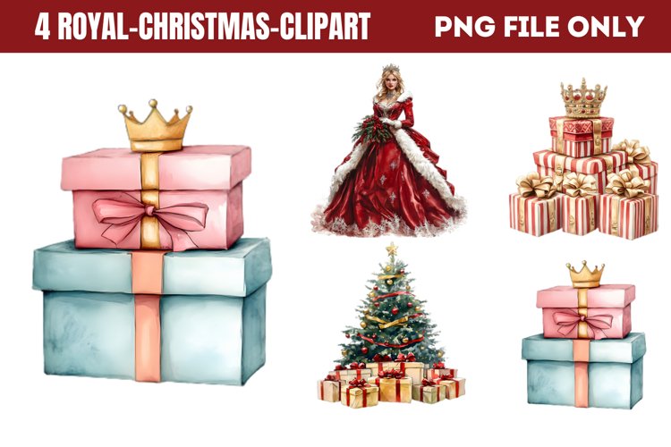 Royal Christmas Clipart Sublimation PNG