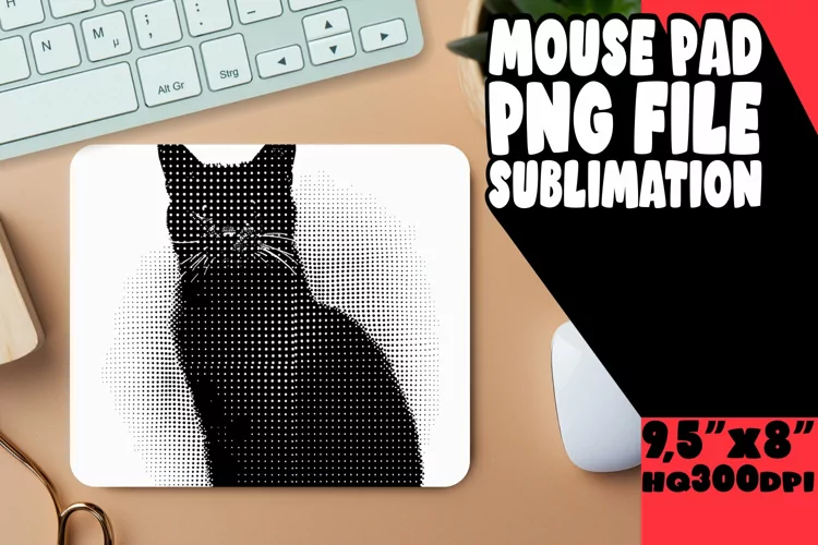 Enchanting Feline Sublimation Mouse Pad