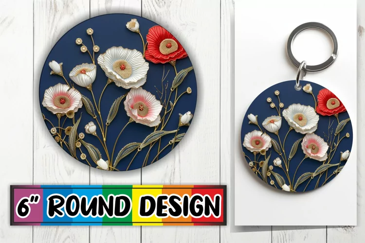 Spring Blossom Bliss: Sublimated Circle Design