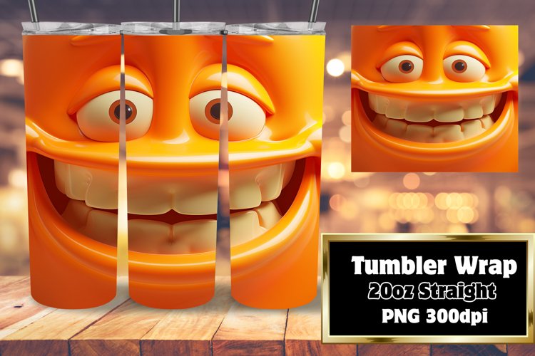 Cheery Cartoon Emoji Tumbler Design - Sublimation 20oz