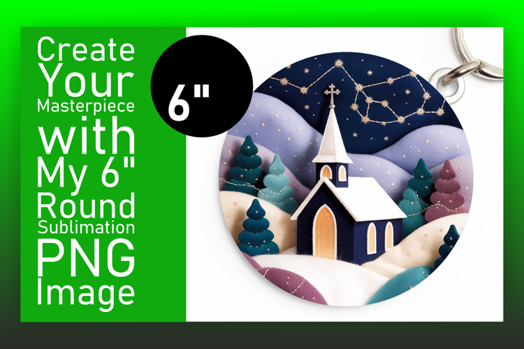 Charming Round Design Coaster Template , Holiday
