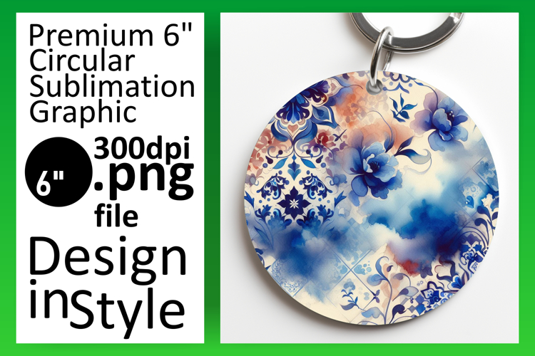 Trendy Round Design for Car Coasters , Watercolor Patter