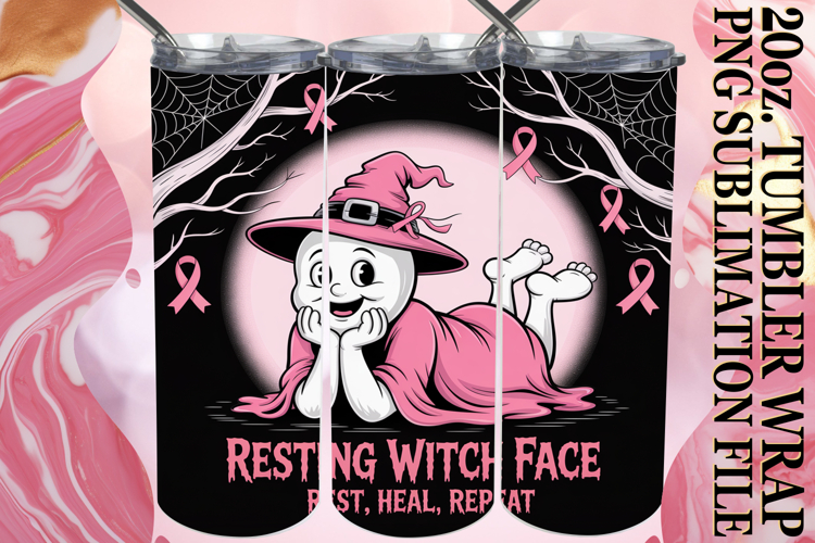 RADIANT MOMENTS 20oz TUMBLER WRAP, Ghost Cancer