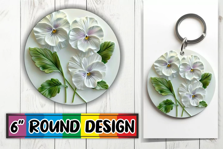 Elegant Bloom Radiance: 3D Circle Design Sublimation