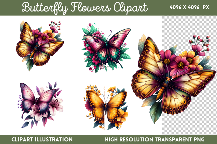 Watercolor Flowers Svg Image 4