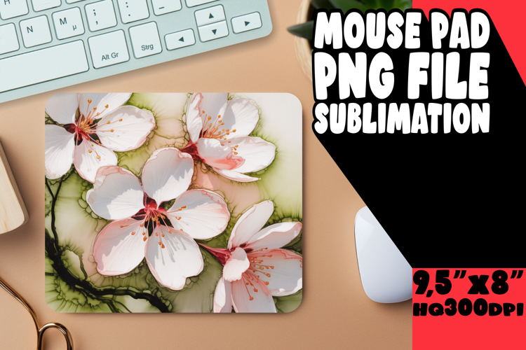 Joyful Desk Pad Sublimation PNG, Flowers
