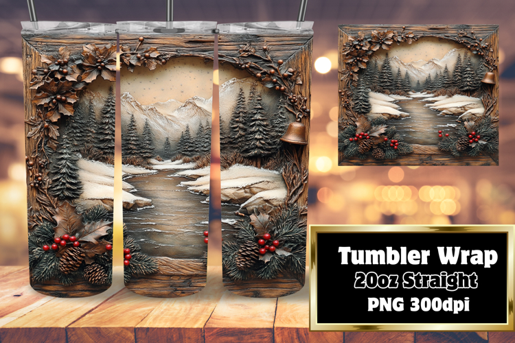 BEAUTY 20oz Tumbler Template for DIY , Christmas