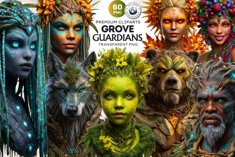 Grove Guardians Fantasy Character Graphics for RPG & DnD