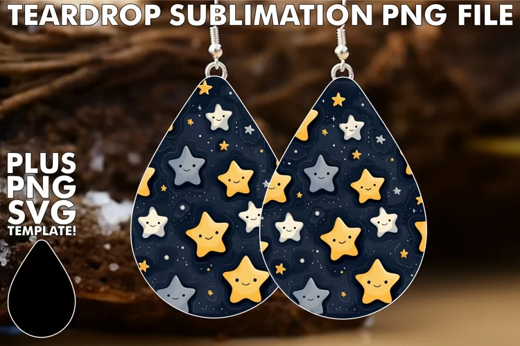Twinkling Constellations: Sublimation Teardrop Charms