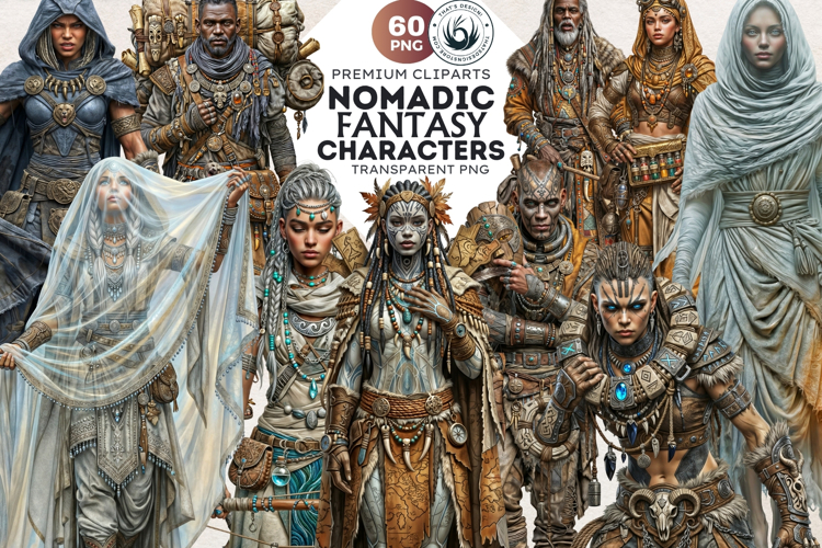 Nomadic Fantasy Character Cliparts - RPG Token