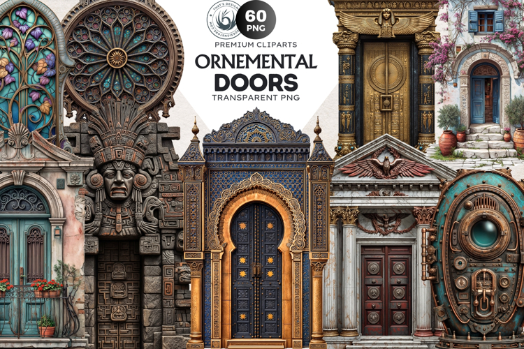 World Architecture Doors and windows PNG clipart Bundle