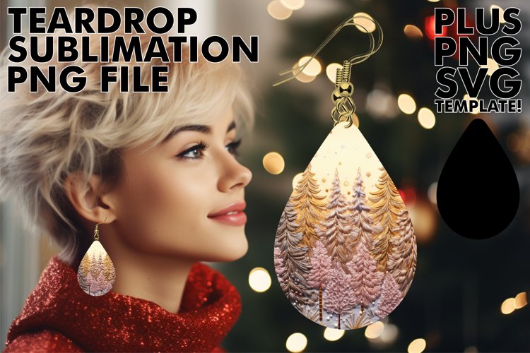 Glittering Pine Wonderland: Embroidered Teardrops example image 1
