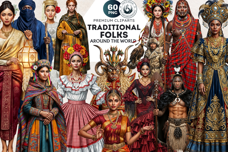 Historical figures clipart set, rulers, scholars, inventors