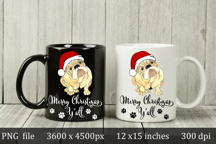 Merry Christmas Puppy design, sublimation and iron on