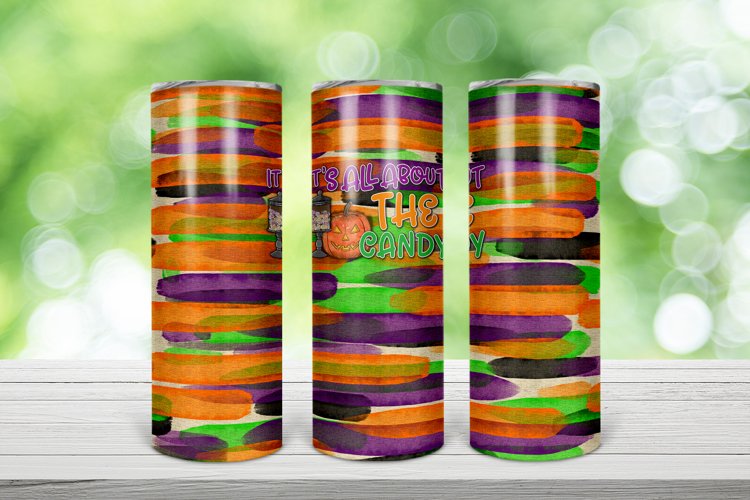 Halloween 20 Oz. Skinny Tumbler Wrap Design example image 1