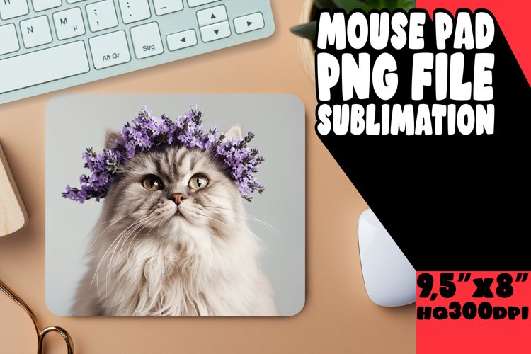 Chuckle-Worthy Cat Print Desk Mat example image 1