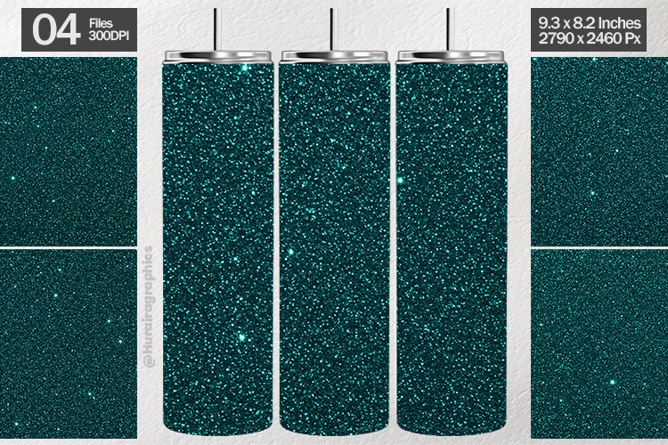 Teal Glitter Tumbler Wrap| Tumbler Sublimation