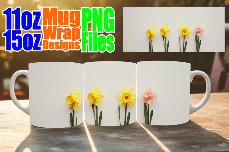 Radiant Petal Cup: Sublimated Spring Elegance