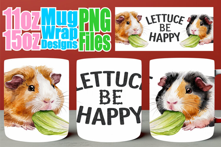 Luminous thoughts 11oz 15oz mug wrap, Funny Animals example image 1