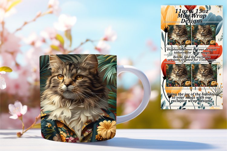 Playful Funny Feline Sublimation Mug - 11oz/15oz