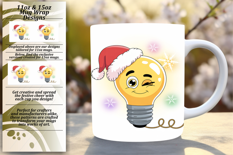 Gorgeous 15oz Mug Wrap Png Template , Cute Christmas
