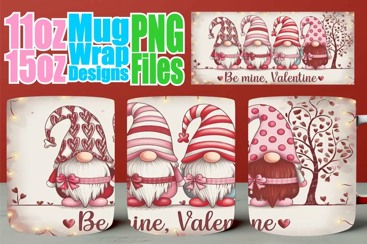 Sweet nostalgia 11oz 15oz sublimation wrap, Love Gnome
