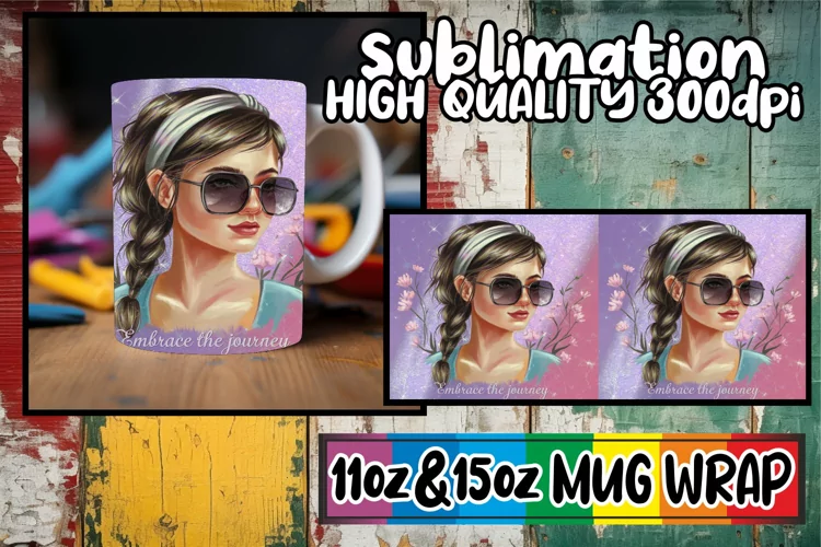 Charming scenes sublimation print wrap, Woman