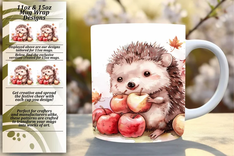 Springtime Charm Animal Mug Wrap Assortment 11oz/15oz