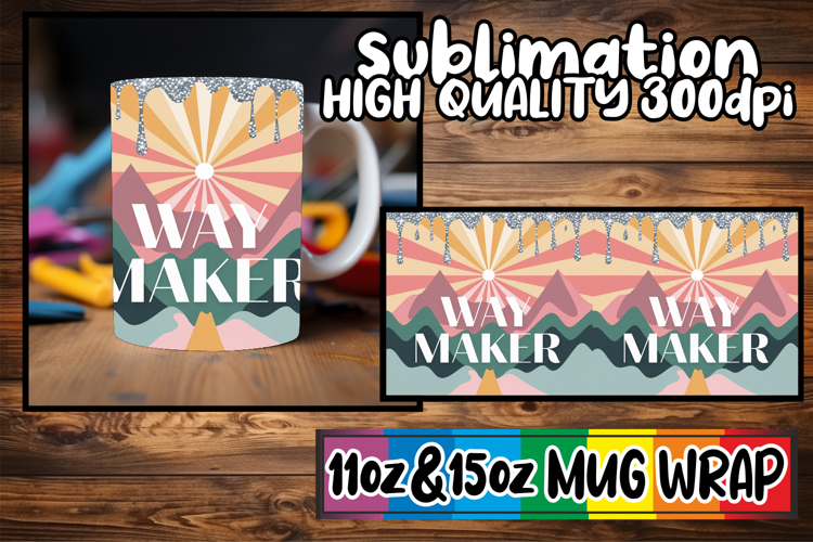 Unique flair 11oz 15oz mug wrap, Christian