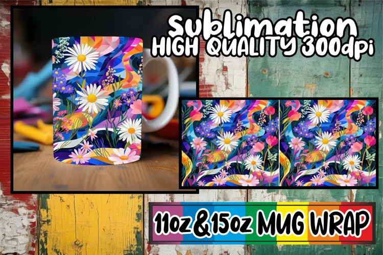 Abstract Springtime Blossom Mug Design 11oz/15oz