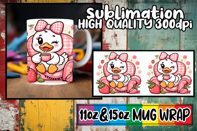 Colorful vibes sublimation print wrap, Cute Goose