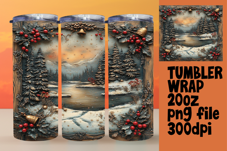 MODERN 20oz Sublimation Design , Christmas