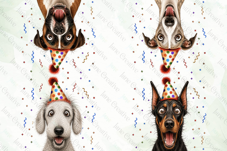 Surprise Birthday Dog PNG Clipart