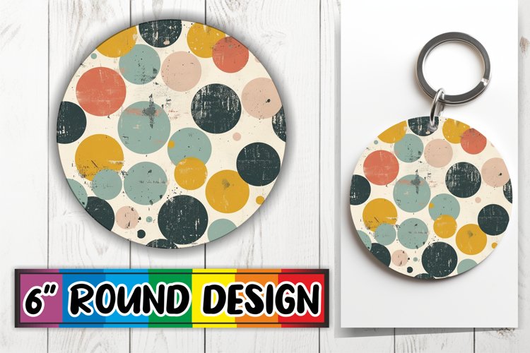 Abstract Harmony: Sublimation Circle & Keychain example image 1