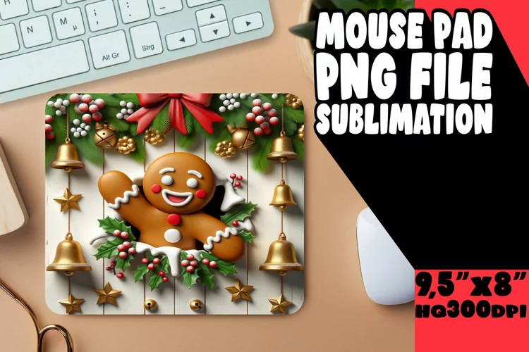 Holiday Hole in Wall 3D Mouse Pad