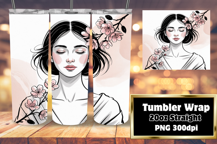 Dynamic 20oz Tumbler Design , Beauty Woman