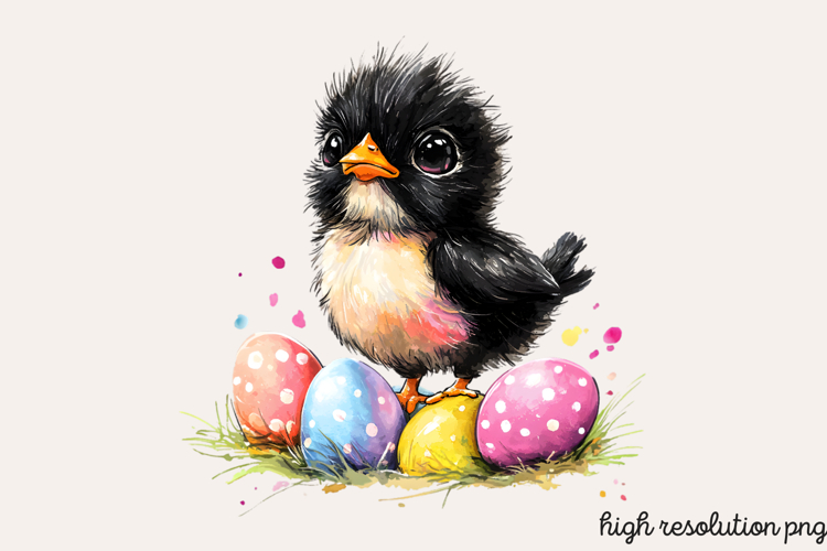 Pink Black Easter Clipart PNG