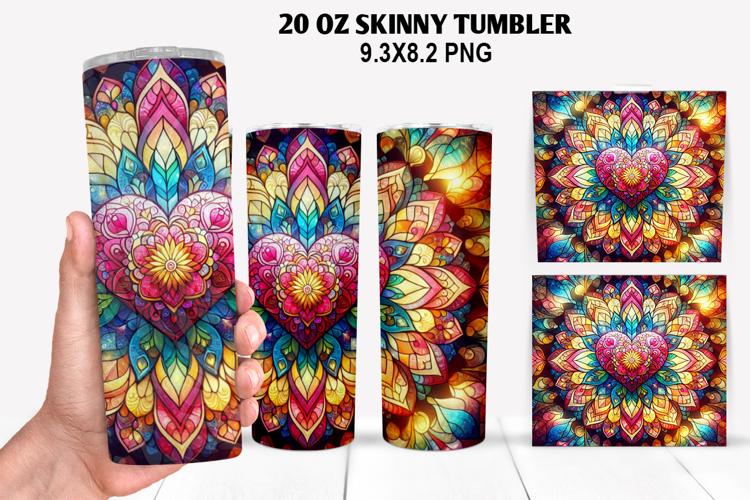 Valentine Skinny Tumbler 20oz Wrap Design, Valentine Tumbler