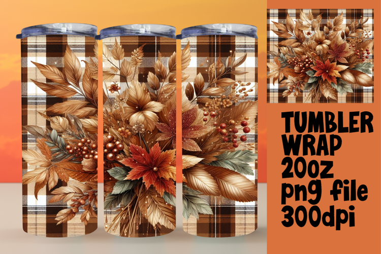 EXCLUSIVE 20oz Tumbler Design , Autumn Flower